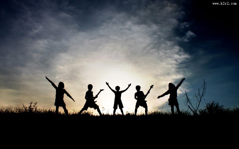 唯美人物剪影图片