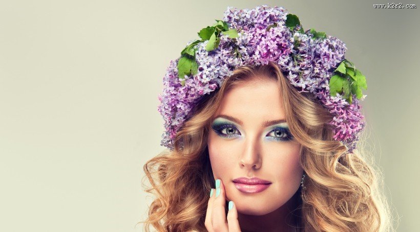 戴花环的美女图片大全