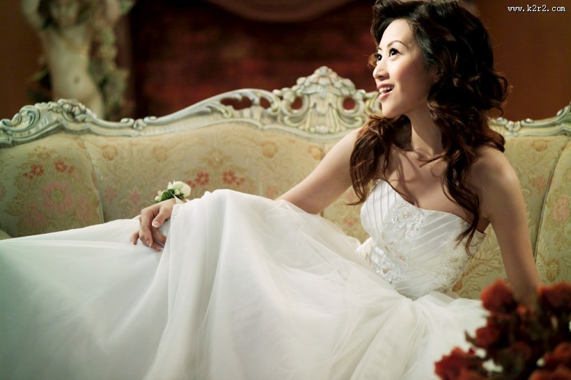 婚纱美女图片