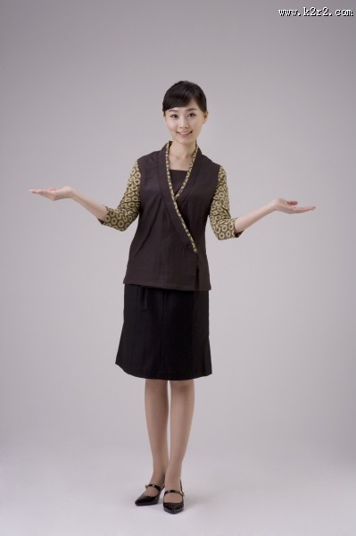 餐厅服务员动作图片