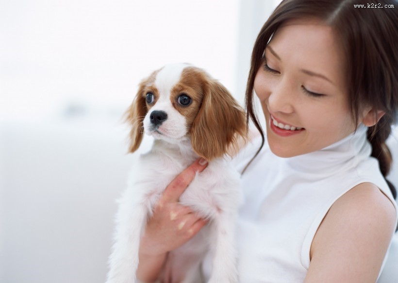 女性和宠物图片