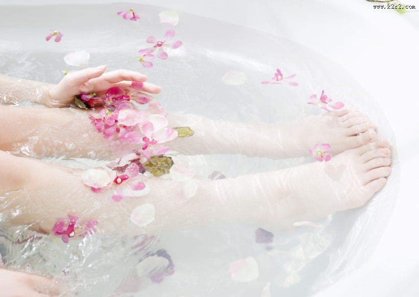 花瓣足浴图片