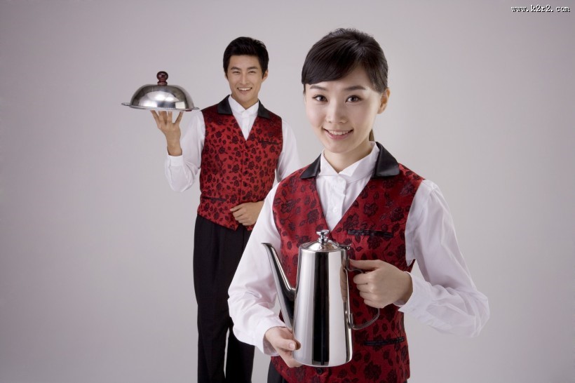 餐厅服务生形象图片大全