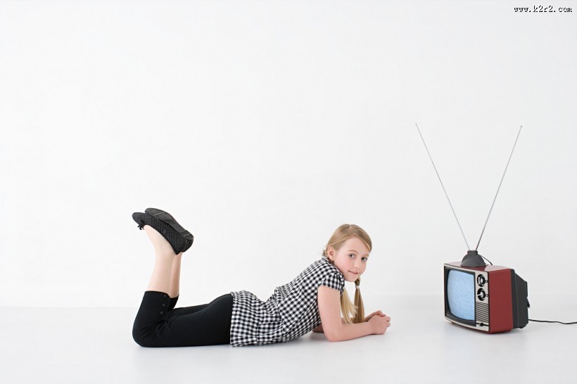 女孩和数码产品图片