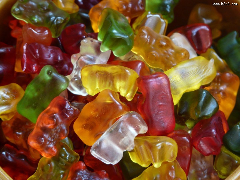 五颜六色的水果软糖图片