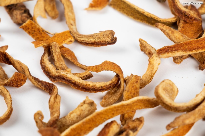 干燥的陈皮调味料图片