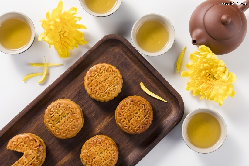 美味的中秋节广式月饼图片