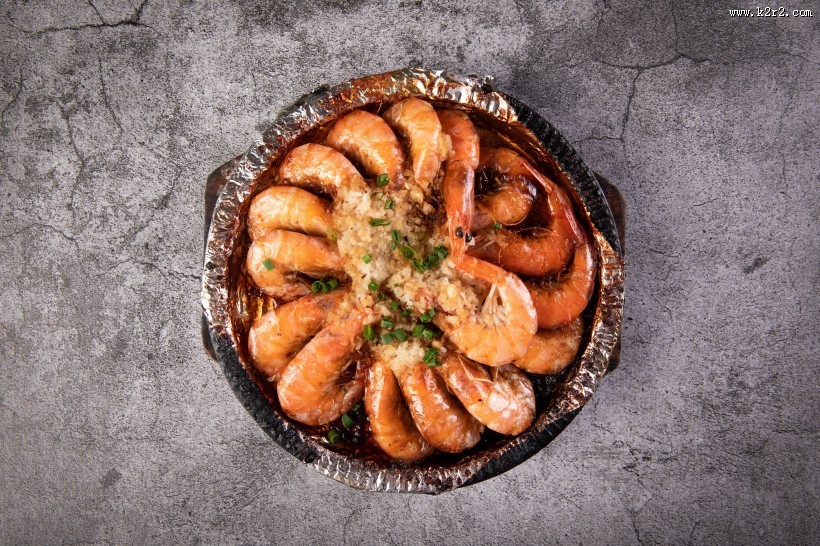 鲜美可口蒜蓉大虾图片