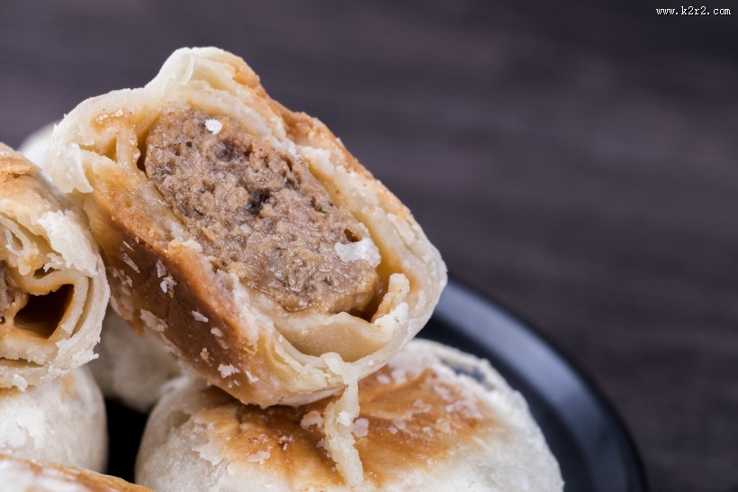 超级好吃的苏式鲜肉月饼图片