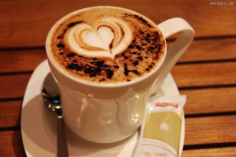 一杯香浓的咖啡拉花图片