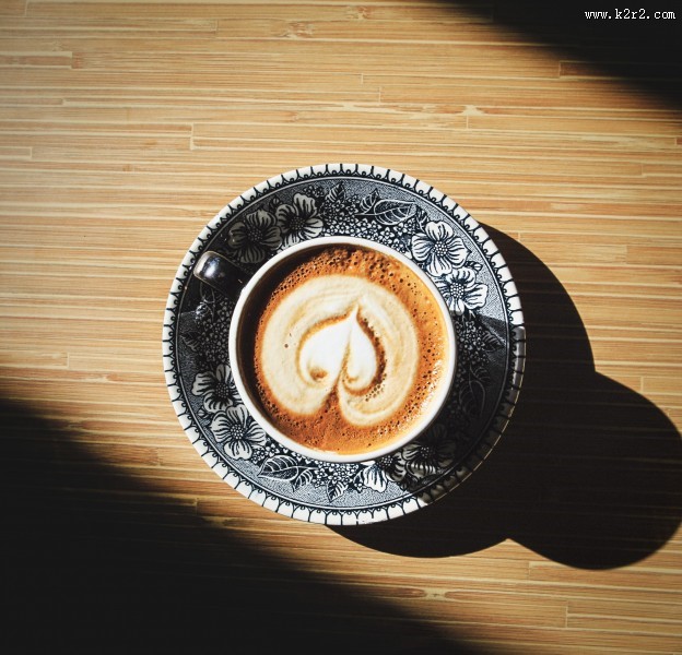 一杯香浓的咖啡拉花图片