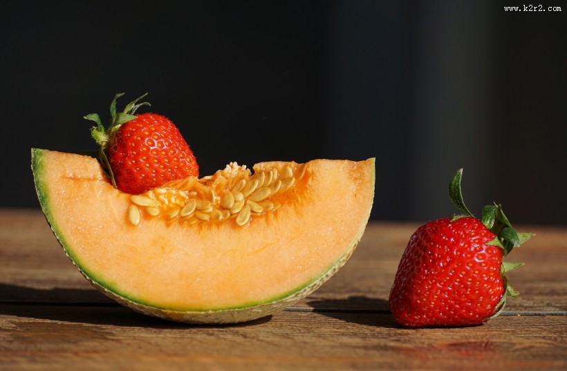 脆甜好吃的哈密瓜图片