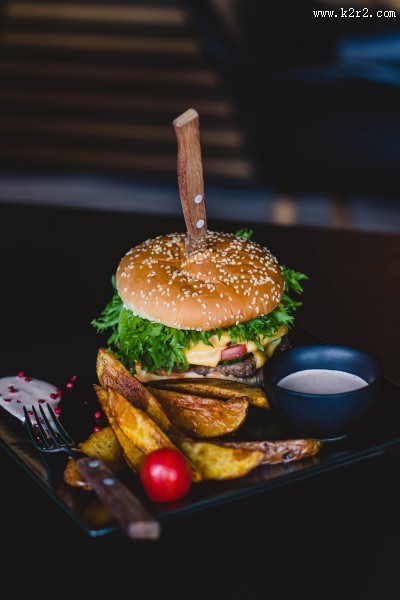 喷香的汉堡图片
