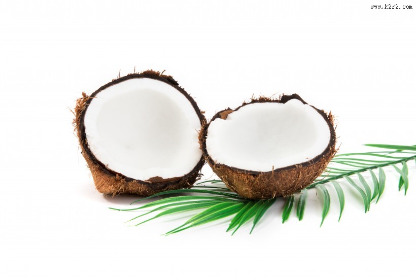 切开的夏日椰子图片大全