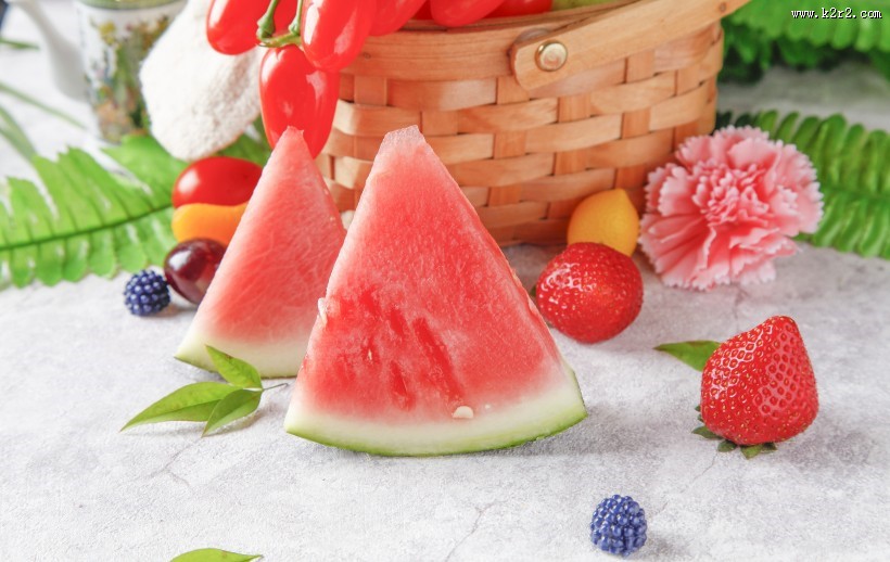 夏日冰镇西瓜图片大全