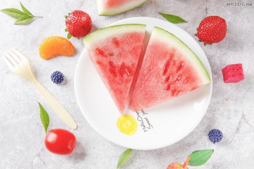 夏日冰镇西瓜图片大全