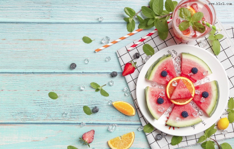 夏日冰镇西瓜图片大全