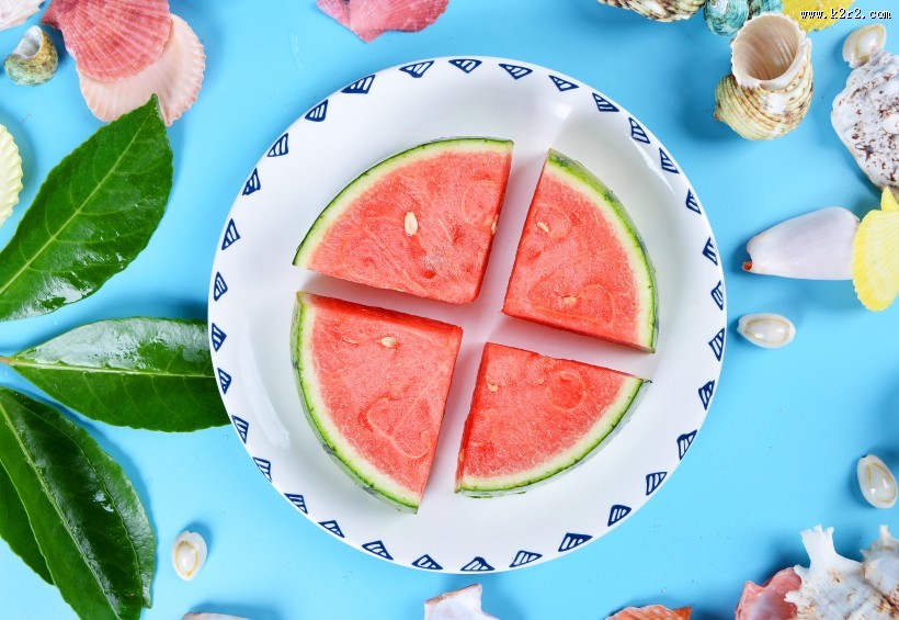 夏日冰镇西瓜图片大全