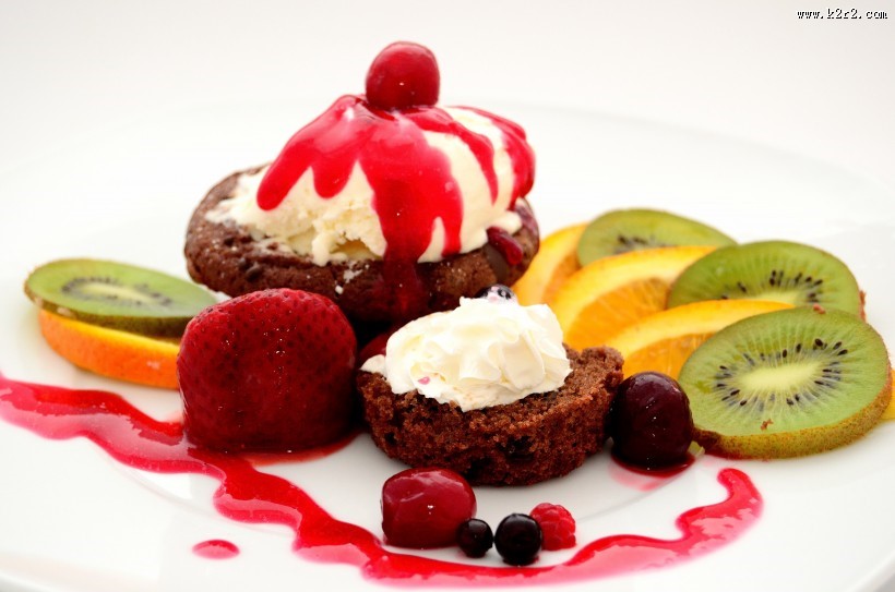 美味可口的水果蛋糕图片大全