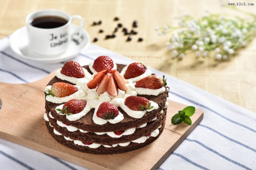 美味可口的水果蛋糕图片大全