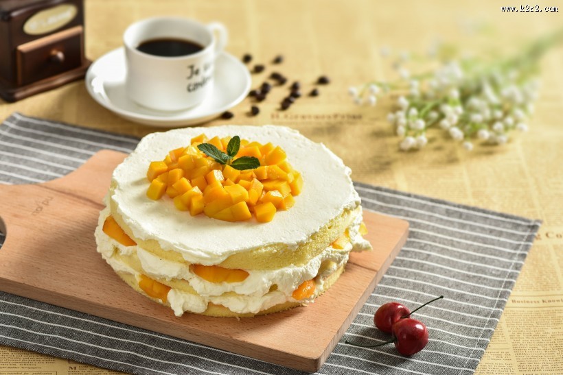 美味可口的水果蛋糕图片大全