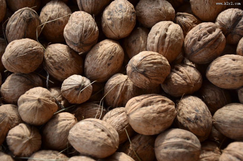 成堆的核桃图片