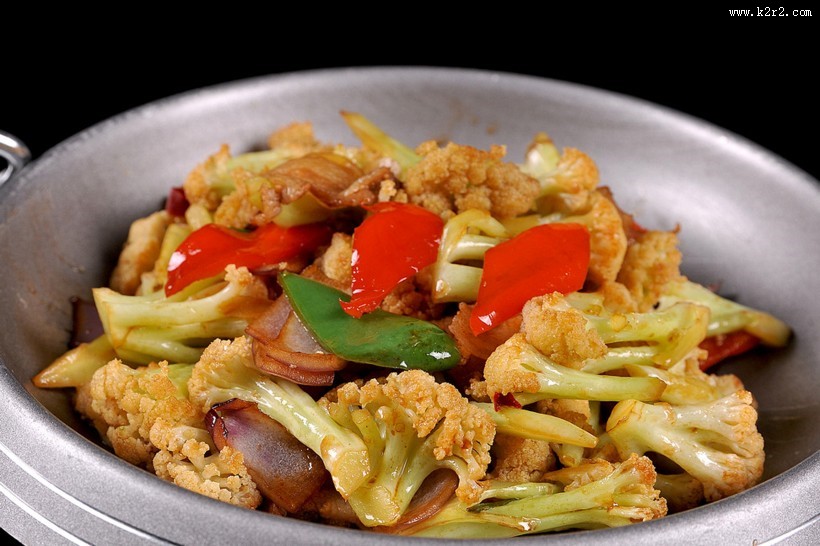 家常干锅菜花图片