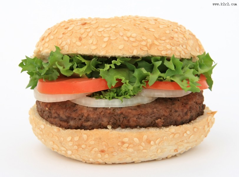 看起来不大好吃的汉堡包图片