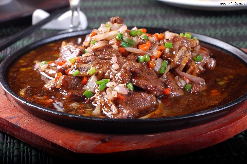 美味好吃的铁板牛柳图片