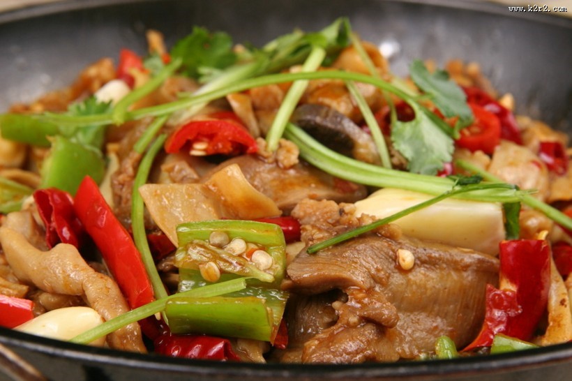 美味馋人的干锅肥肠图片大全