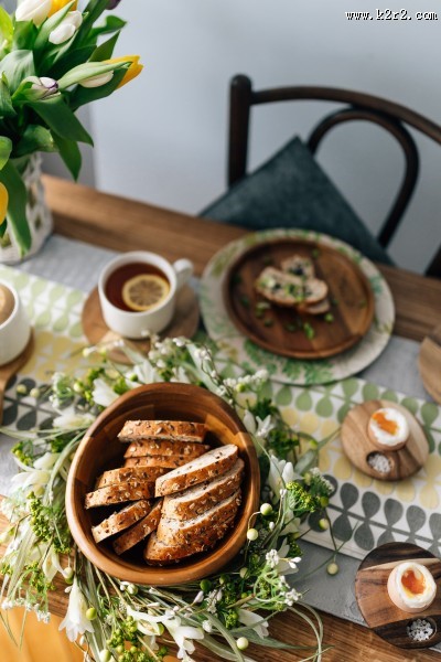 丰盛美味的早餐图片大全