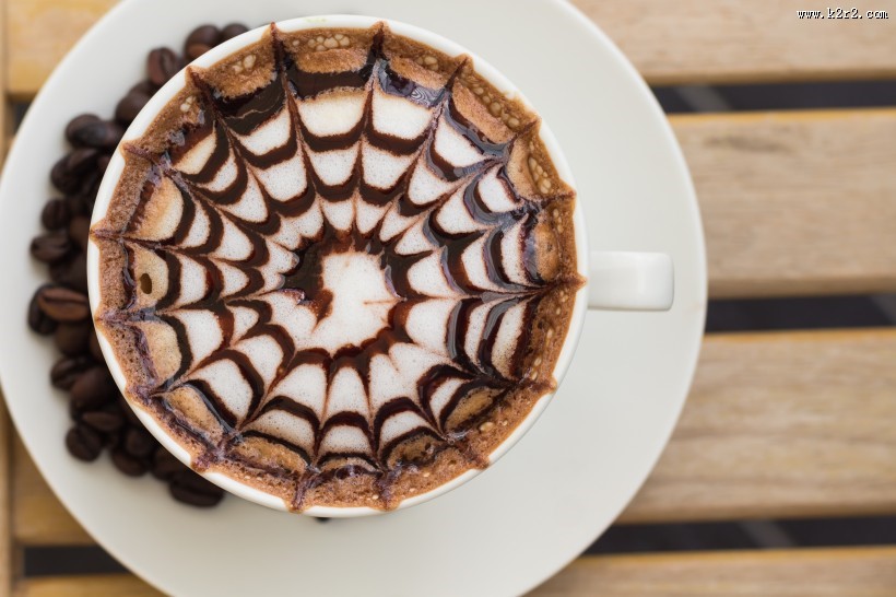 漂亮的咖啡拉花图片