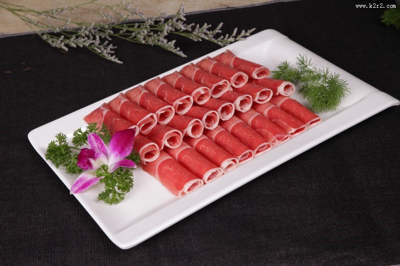 涮火锅食材牛肉图片