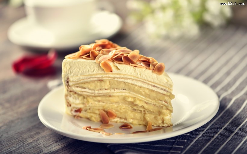 美味好吃的芒果蛋糕图片