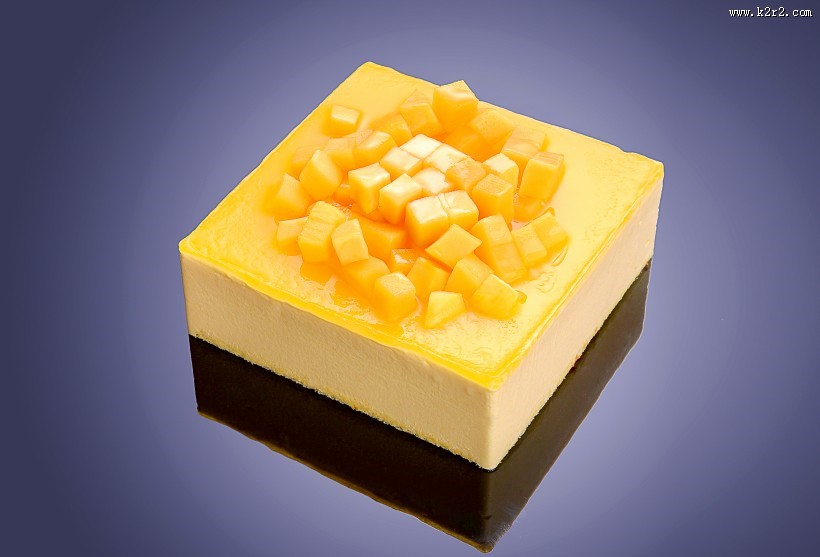 美味好吃的芒果蛋糕图片