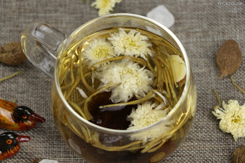 好喝的养生枸杞菊花茶图片