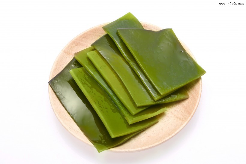 绿色鲜嫩的海带图片