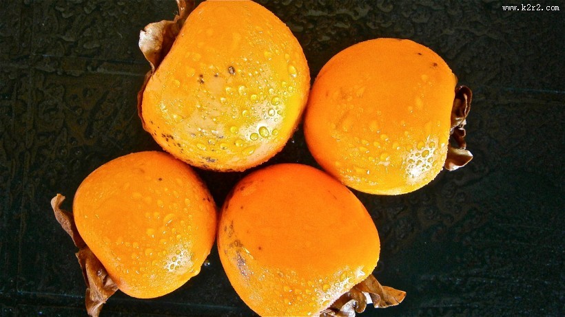 火红的柿子图片