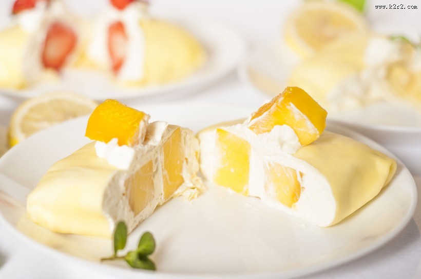 美味好吃的榴莲蛋糕图片