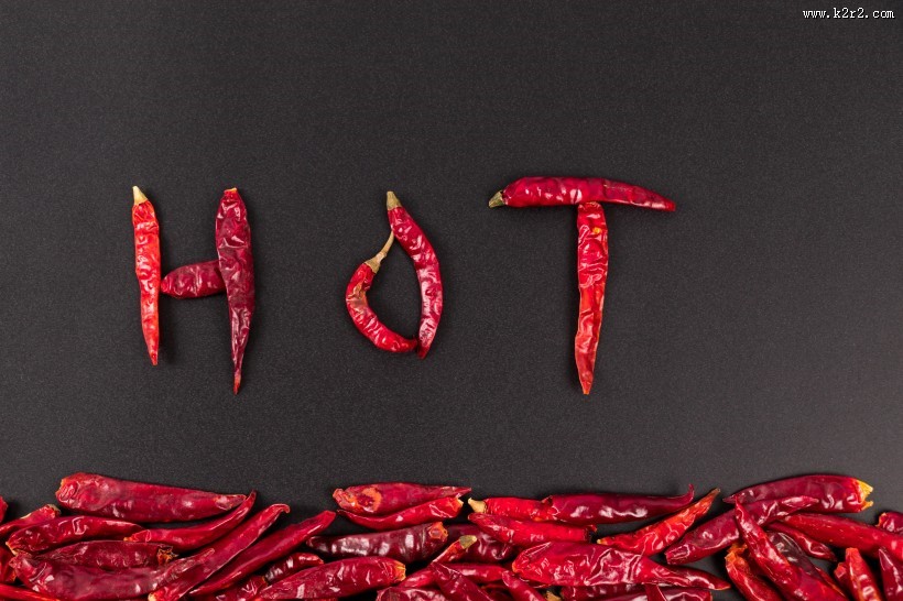 火红的干辣椒图片