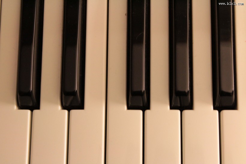 钢琴的黑白键盘图片