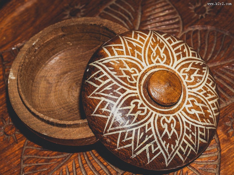 精美的木碗图片
