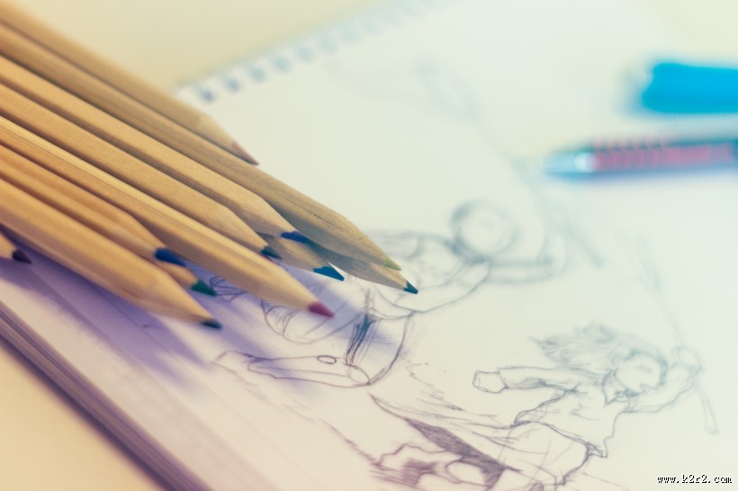 色彩缤纷的彩色铅笔图片