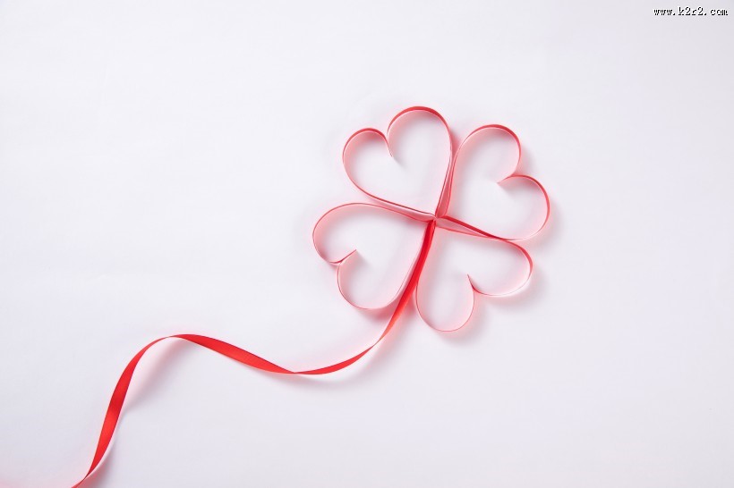 爱心绸带图片