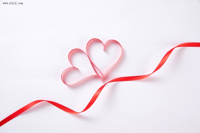 爱心绸带图片