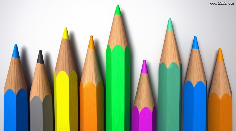 颜色多种多样的彩色铅笔图片