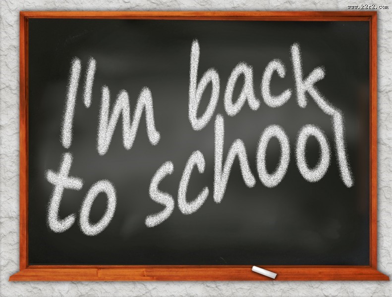 写有图案的黑板图片