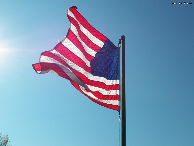 随风飘扬的美国国旗图片大全