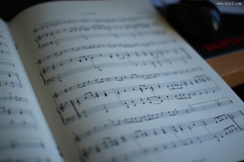 文艺的乐谱图片