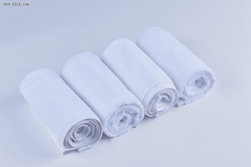 整齐的白色方巾图片大全